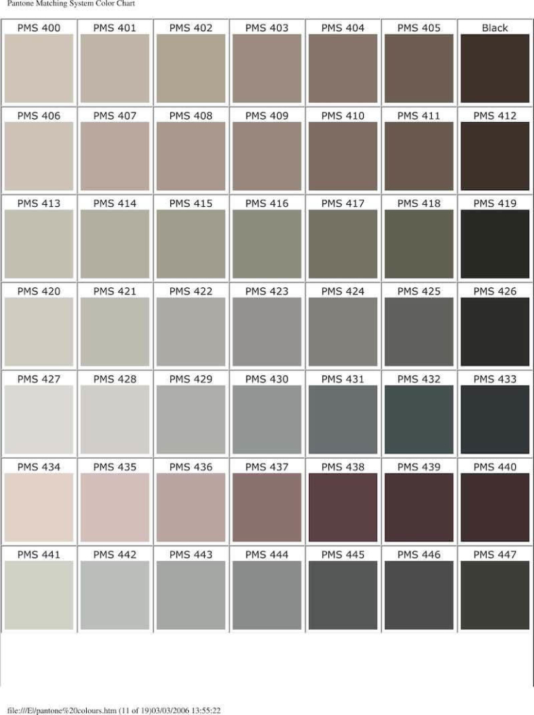 Color Chart - Tuoder.com