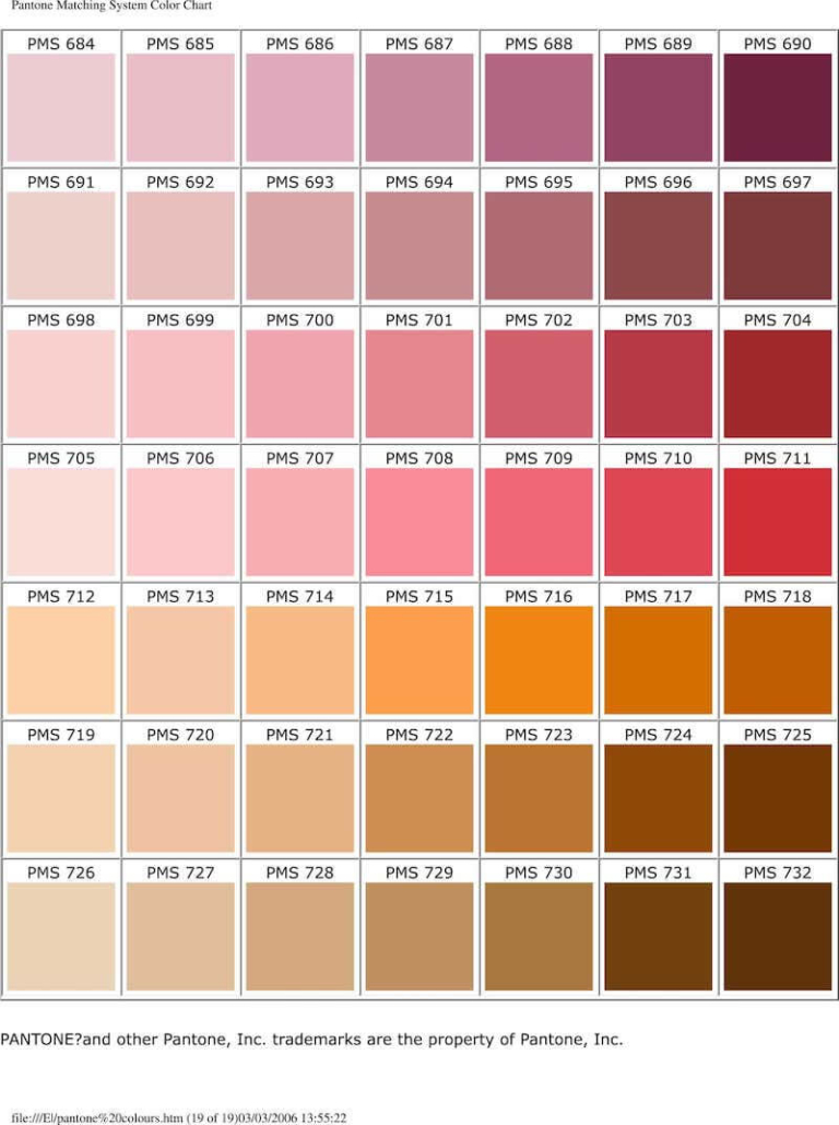 Color Chart - Tuoder.com